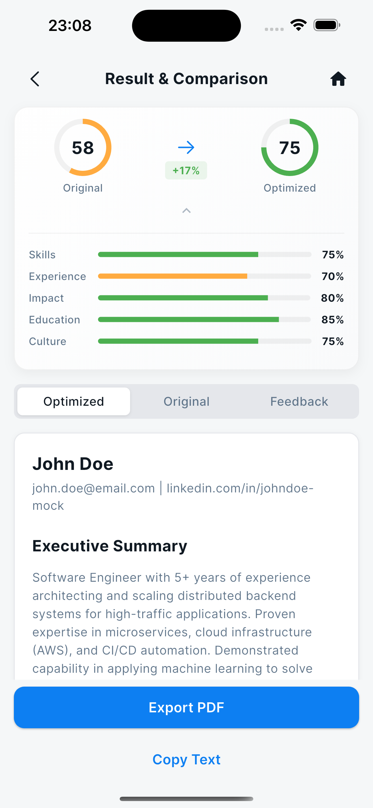 ResuMate: AI Resume Optimizer gallery image