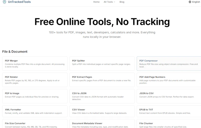 UnTrackedTools screenshot 1