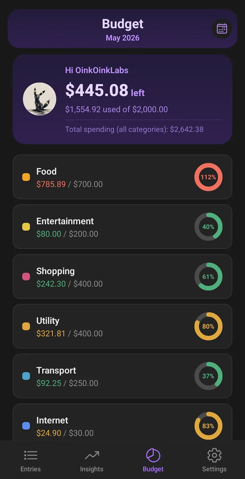 Money Manager Expense Tracker screenshot 1