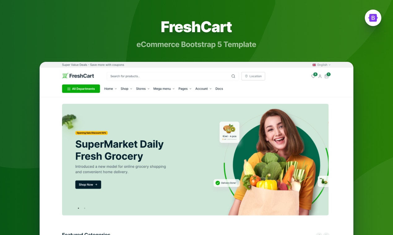 E -Commerce -Bootstrap -Vorlage - Freshcart - E -Commerce -Bootstrap -Vorlage - Freshcart Medien 2