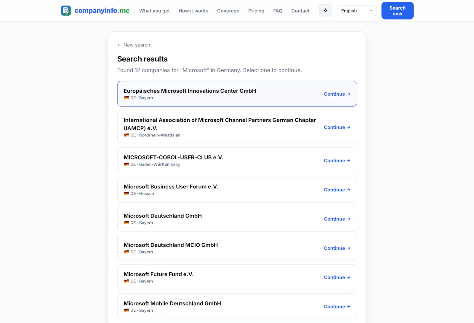 companyinfo.me screenshot 3