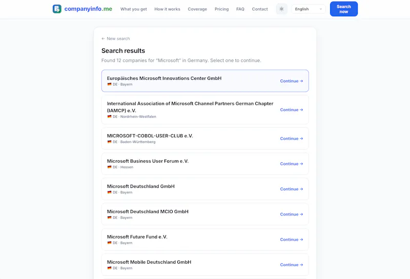 companyinfo.me screenshot 3