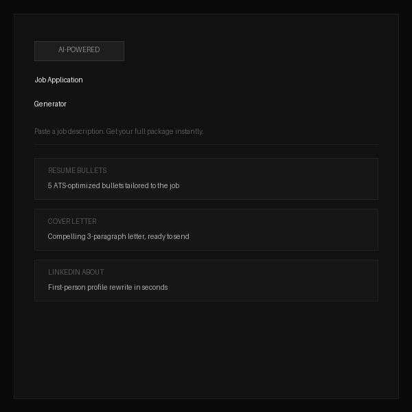 AI Job Application Generator