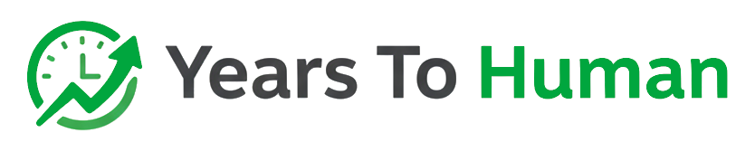 YearsToHuman - Product Hunt launch logo and brand identity