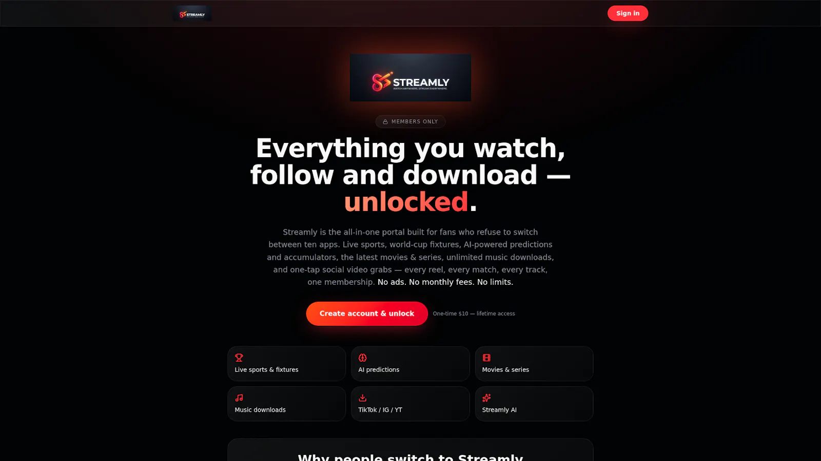 Streamly — Unlock Everything. One Place. screenshot 1