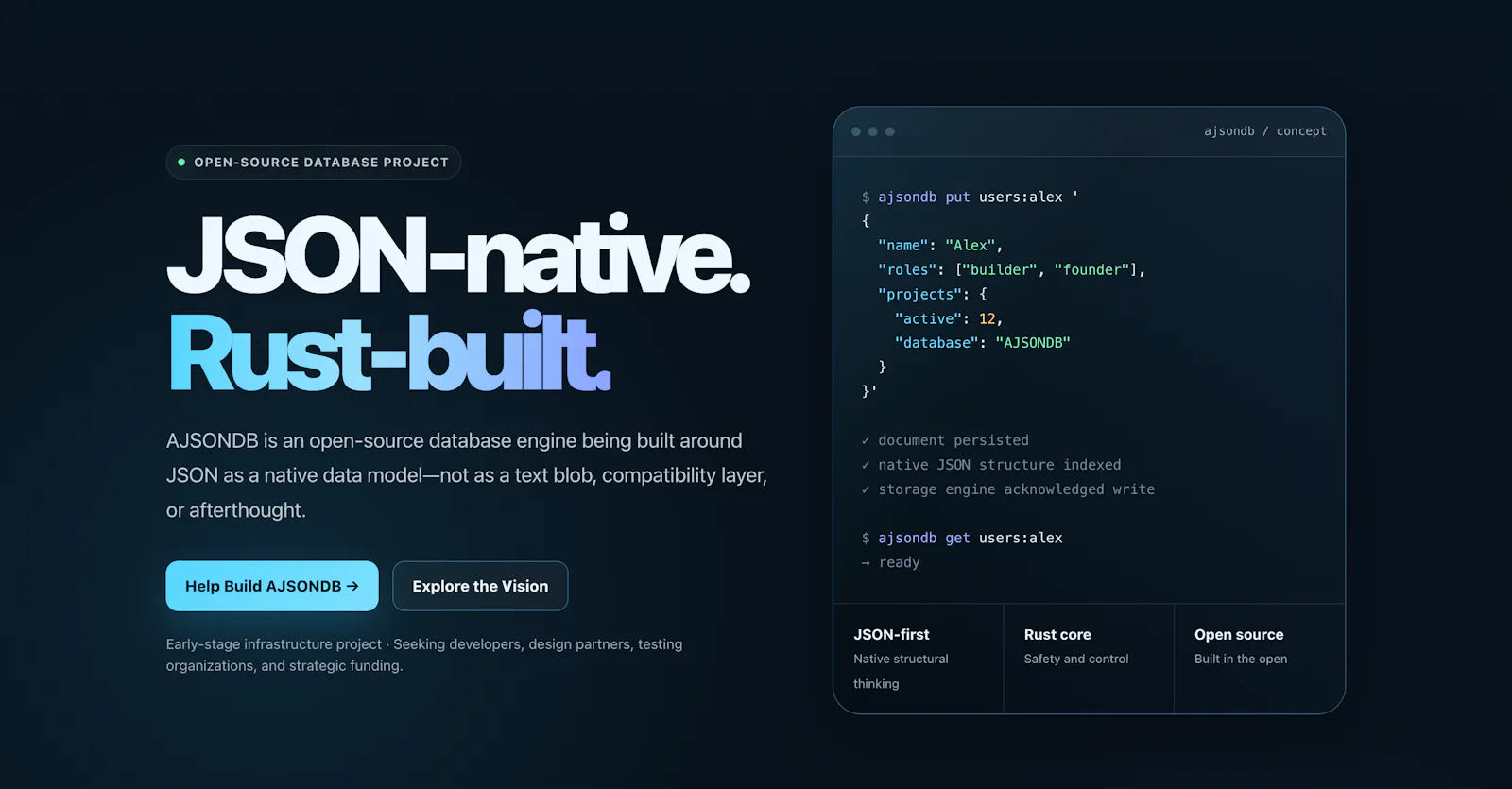 AJSONDB screenshot 1