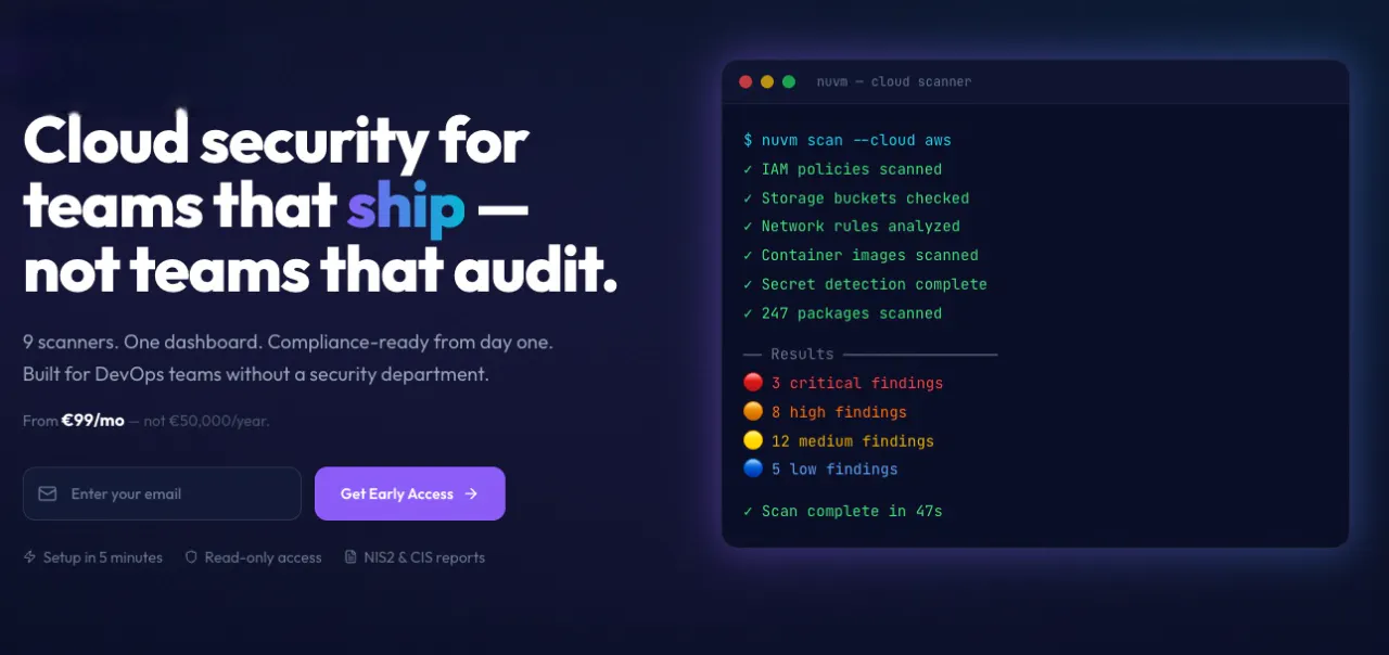 Nuvm — Cloud Security on Autopilot gallery image