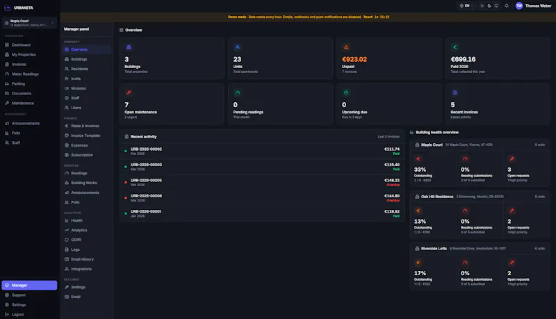 Urbaneta — Property Management Platform screenshot 2