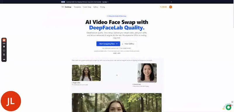 FaceSwap screenshot 1 (video preview)