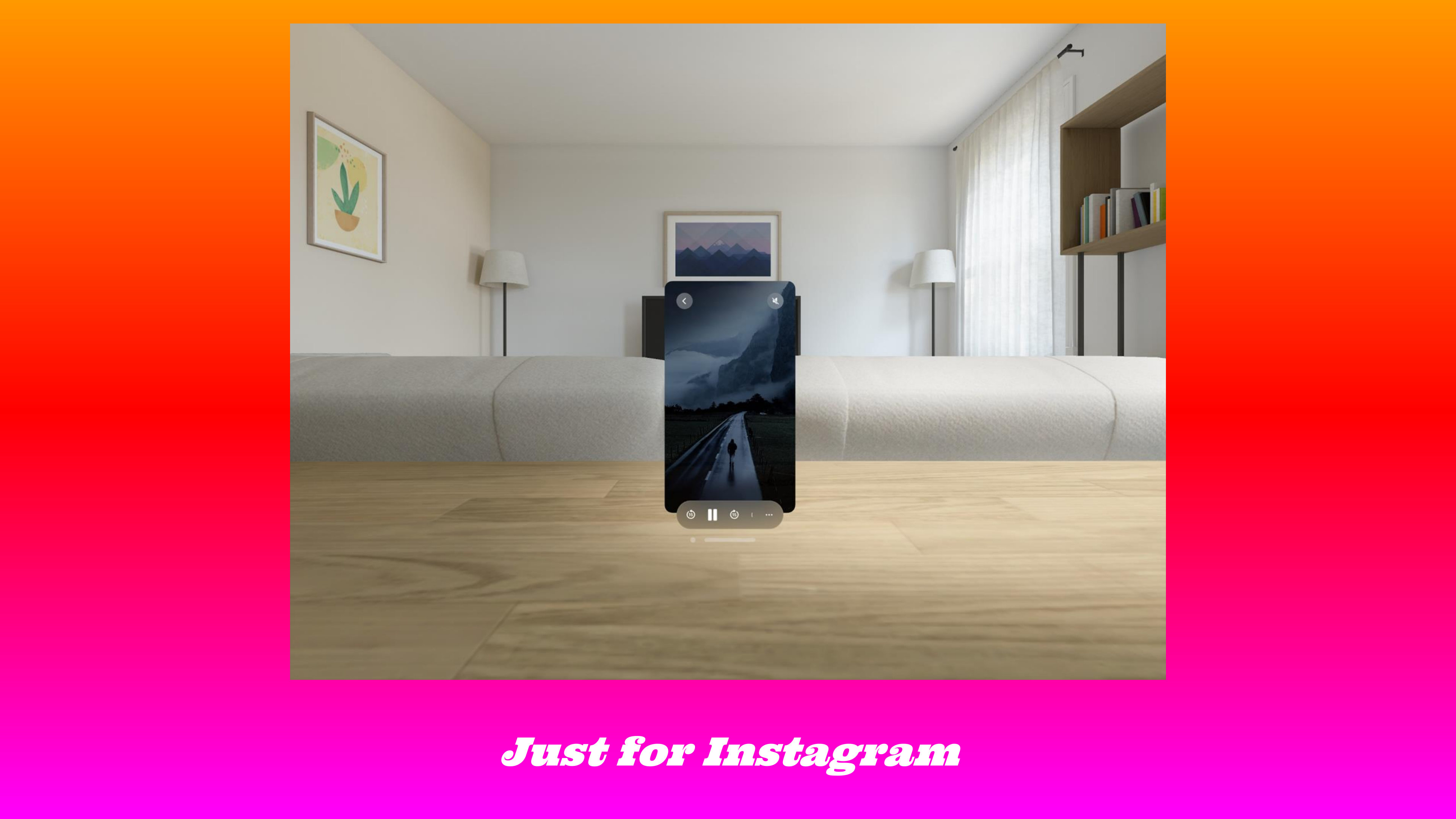 인스 타 그램 만 - Instagram의 기본적으로 UI Experience Vision Pro 앱 미디어 3