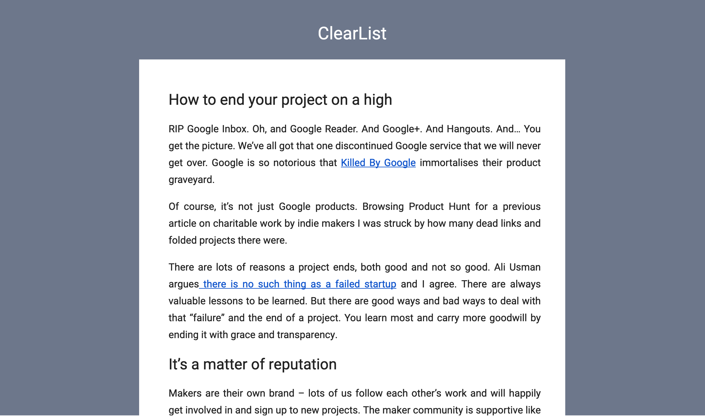 ClearList gallery image