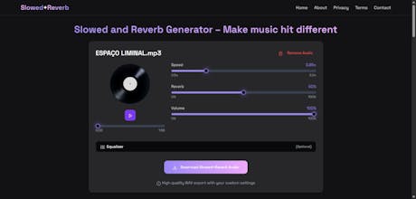 Free Slowed and Reverb Generator gallery image
