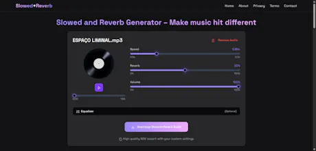 Free Slowed and Reverb Generator gallery image