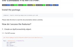 Coinbase Pro PHP SDK media 2