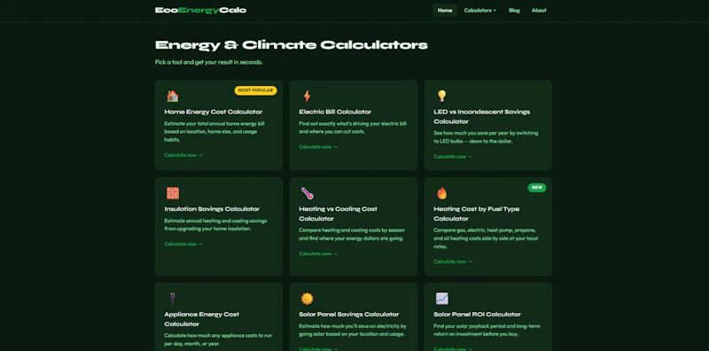 EcoEnergyCalc screenshot 2