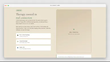 Therapist Portfolio Website Template gallery image