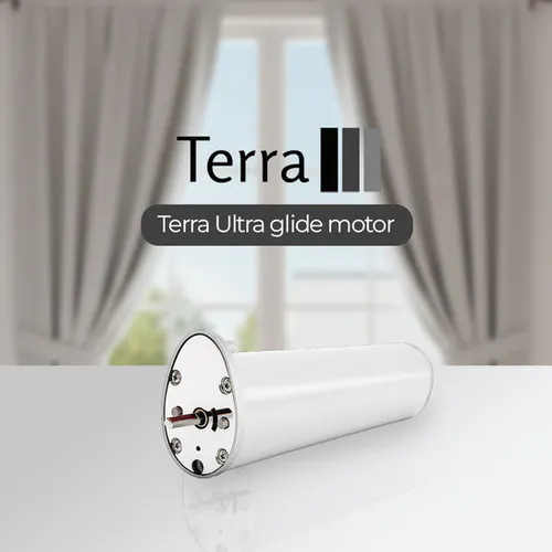 Banner del producto Terra Ultra Glide Curtain Motor