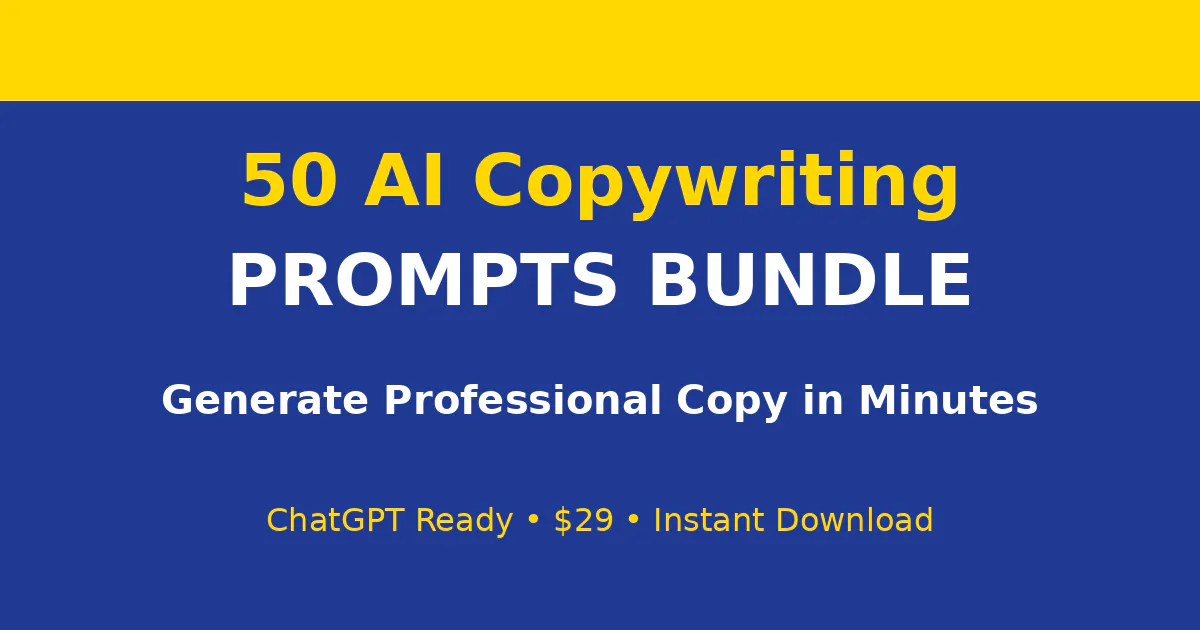 50 AI Copywriting Prompts Bundle gallery image