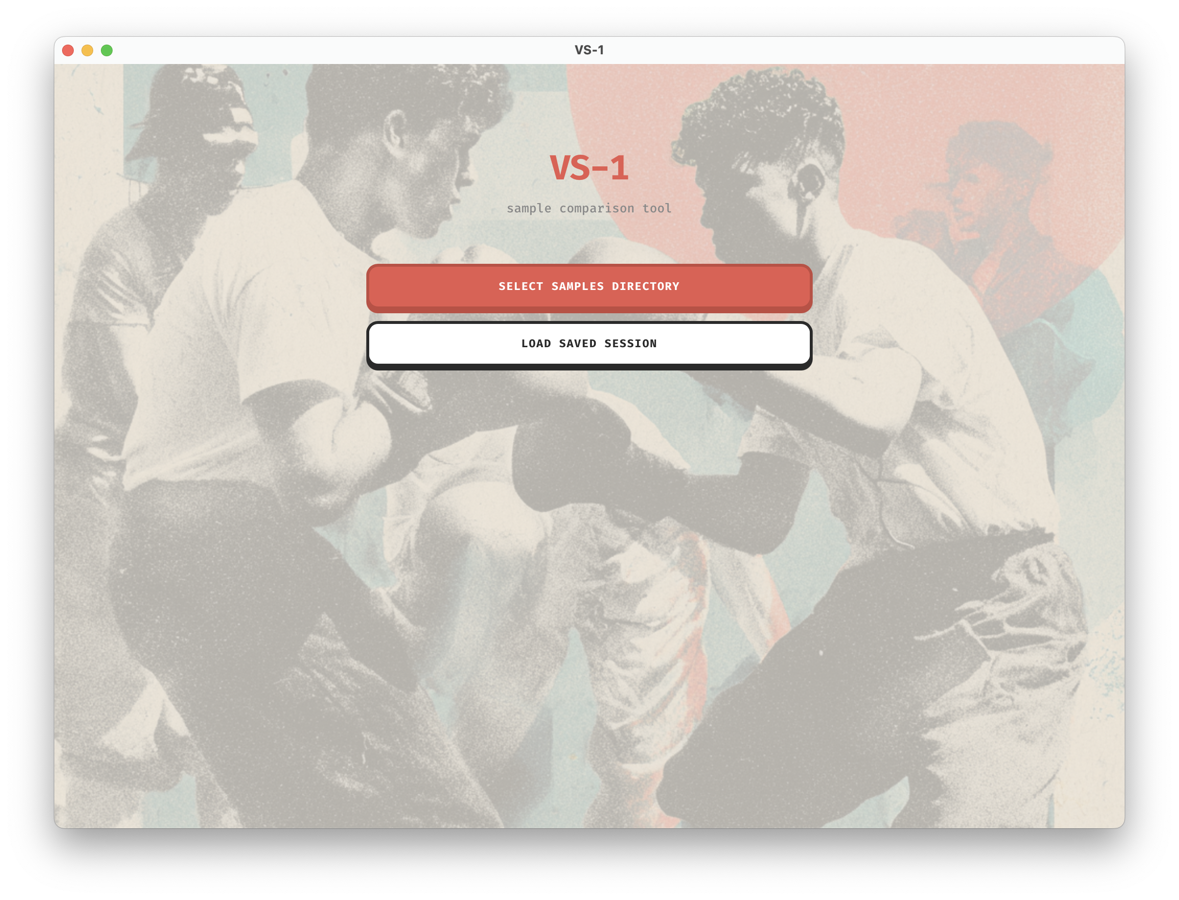 VS-1: FOSS audio sample tournament app - Screenshot 4 showing product features and functionality