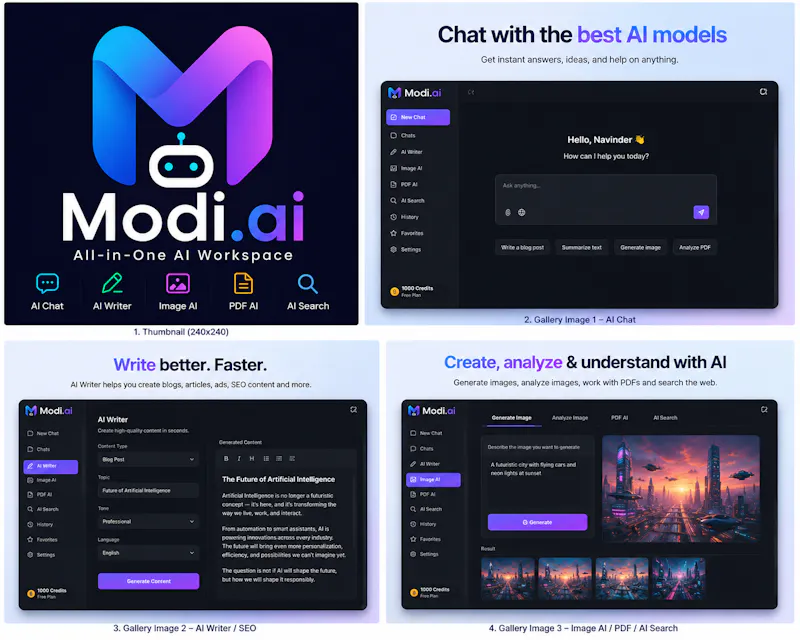 Modi.ai screenshot 1