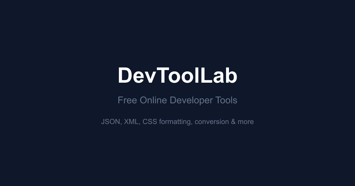 Devtoollab - Strumenti di sviluppo gratuiti: formato, convalida, converti media 4