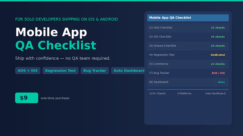 Mobile App QA Checklist screenshot 1