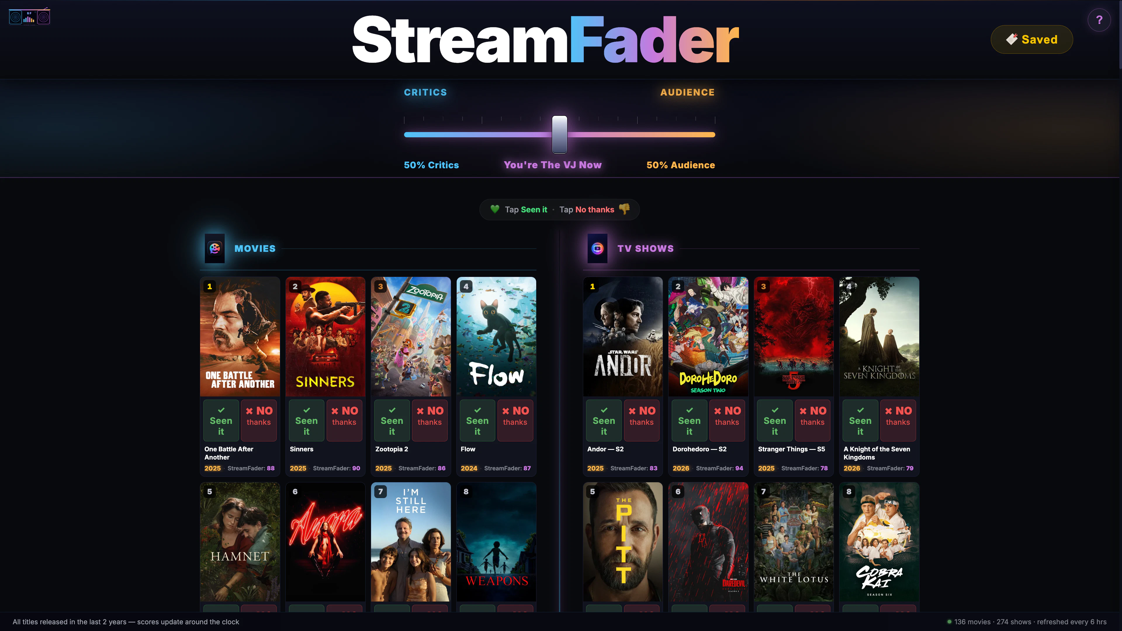 StreamFader-Movies/Series picked by YOU!