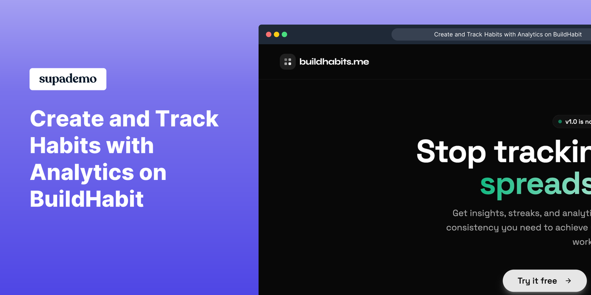 BuildHabits.me - Main product screenshot demonstrating key features and user interface