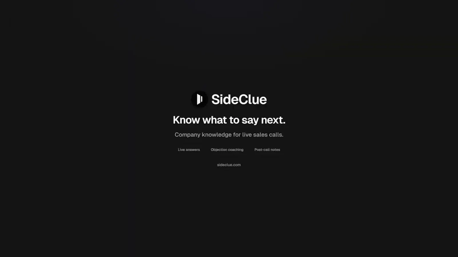 SideClue screenshot 1 (video preview)