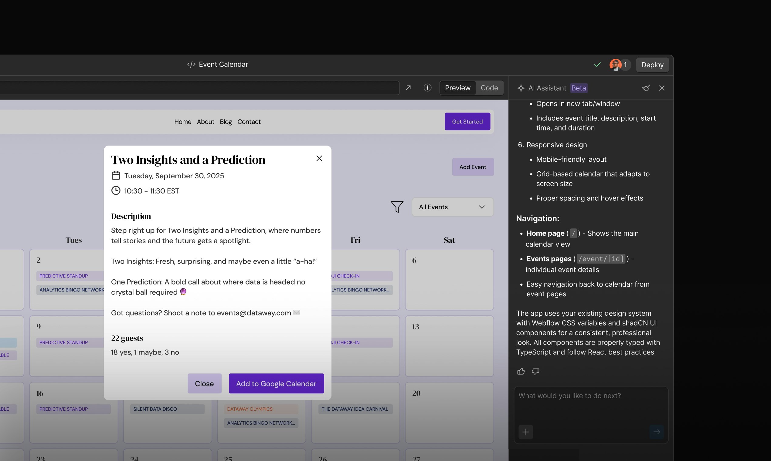 Webflow App Gen gallery image