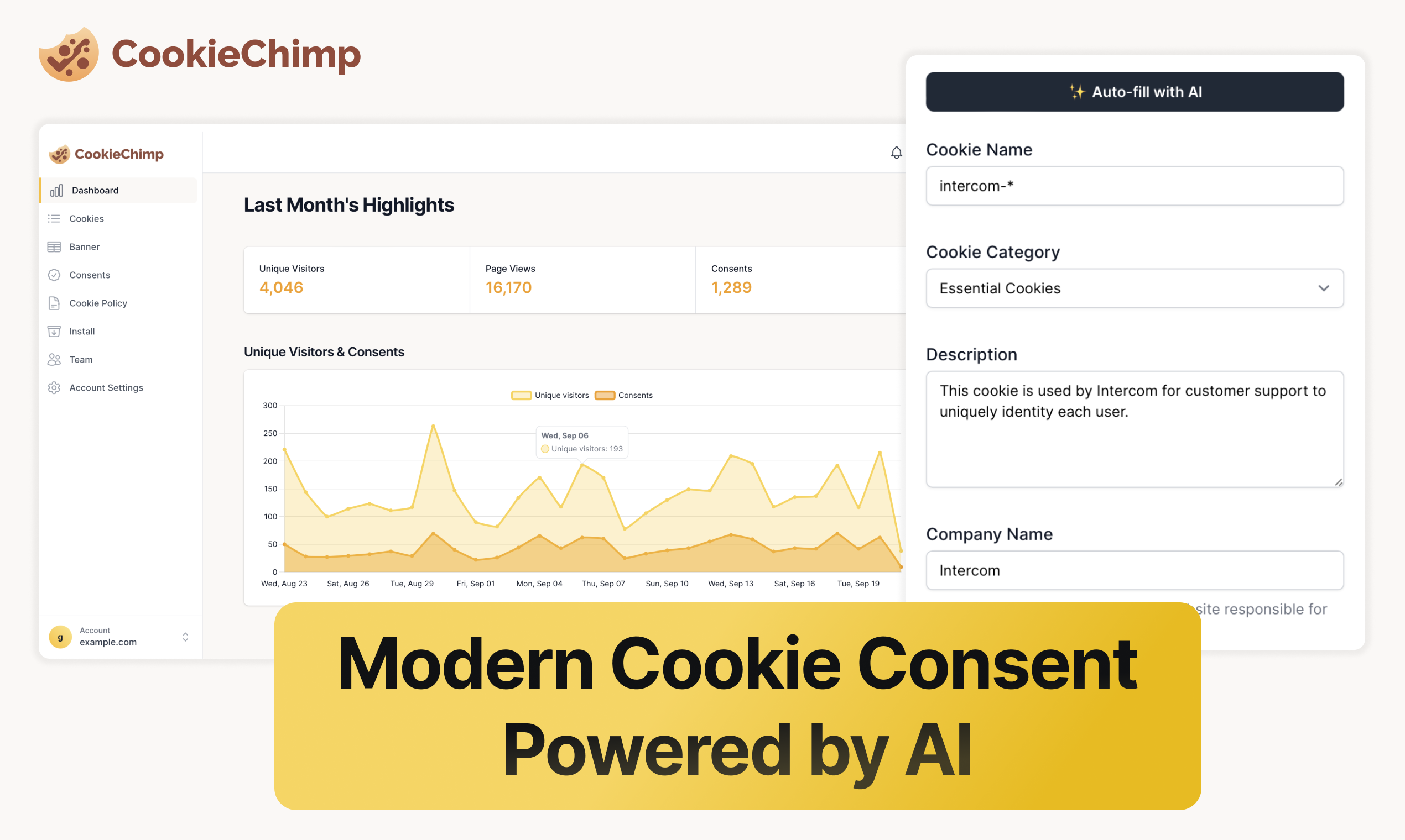 Cookiechimp - Современное соблюдение требований печенья, работающее на искусственном интеллекте медиа 1