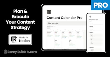 Content Calendar Pro for Notion gallery image