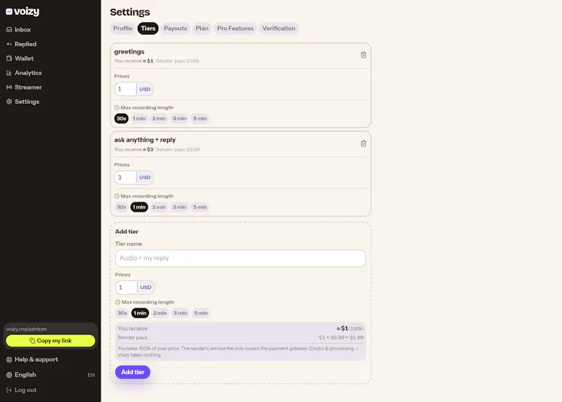 Voizy screenshot 5