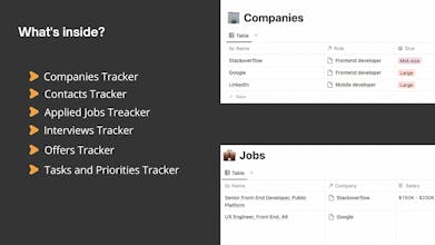 Job search and Interview tracker gallery image