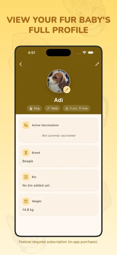 Pet Diary - Screenshot 3 showing product features and functionality
