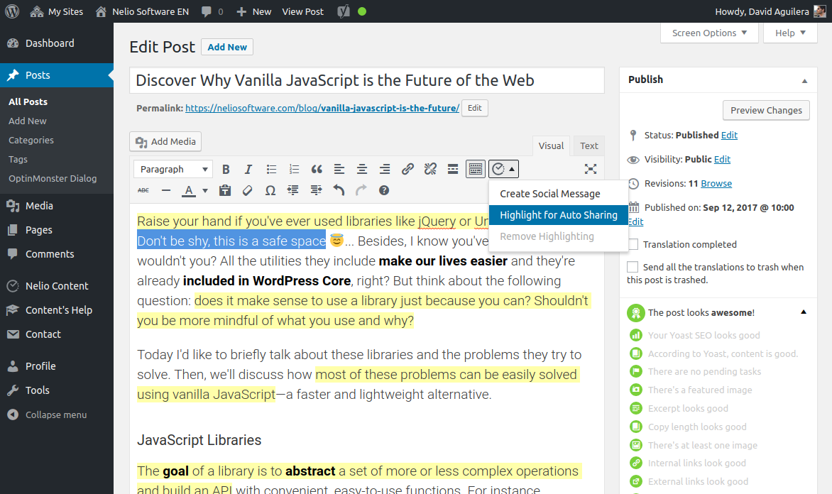 Nelio Content gallery image