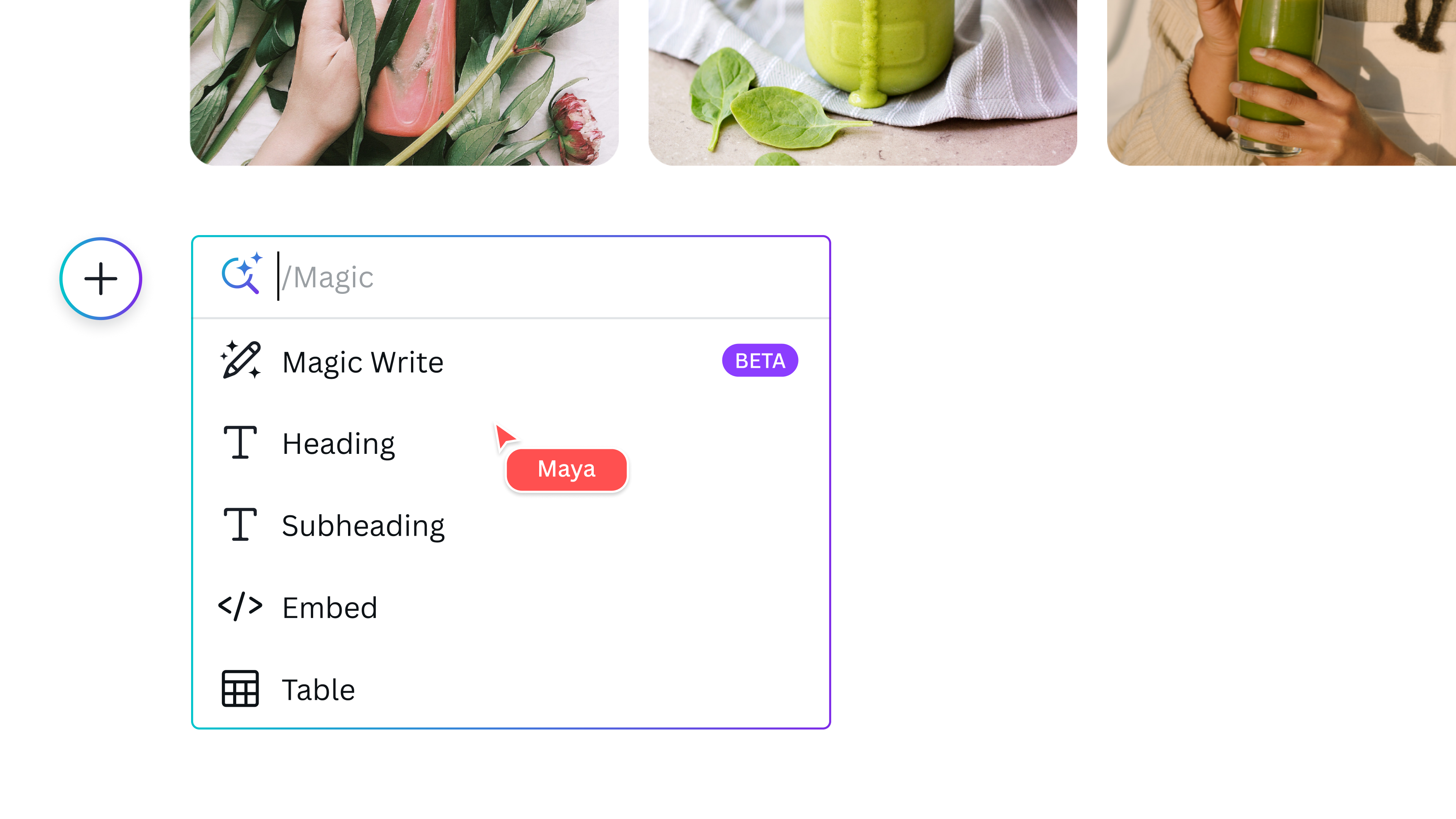 Media Canva: Viết ma thuật - Viết ma thuật trong Canva Docs là một trình tạo văn bản do AI cung cấp 4