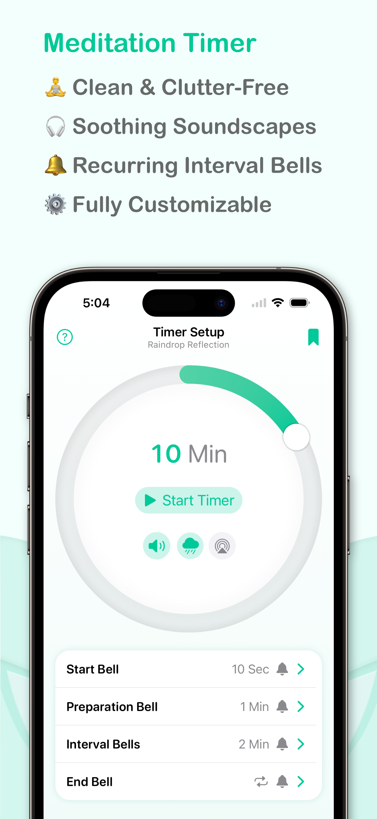 제니라이저 - iPhone 및 Apple Watch의 깨끗하고 간단한 명상 타이머 미디어 3