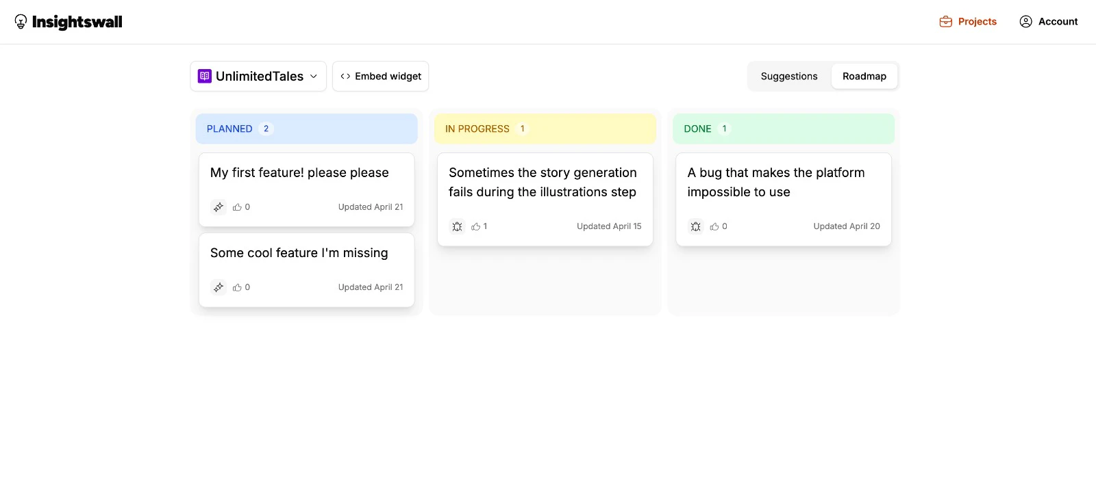 Insightswall screenshot 3