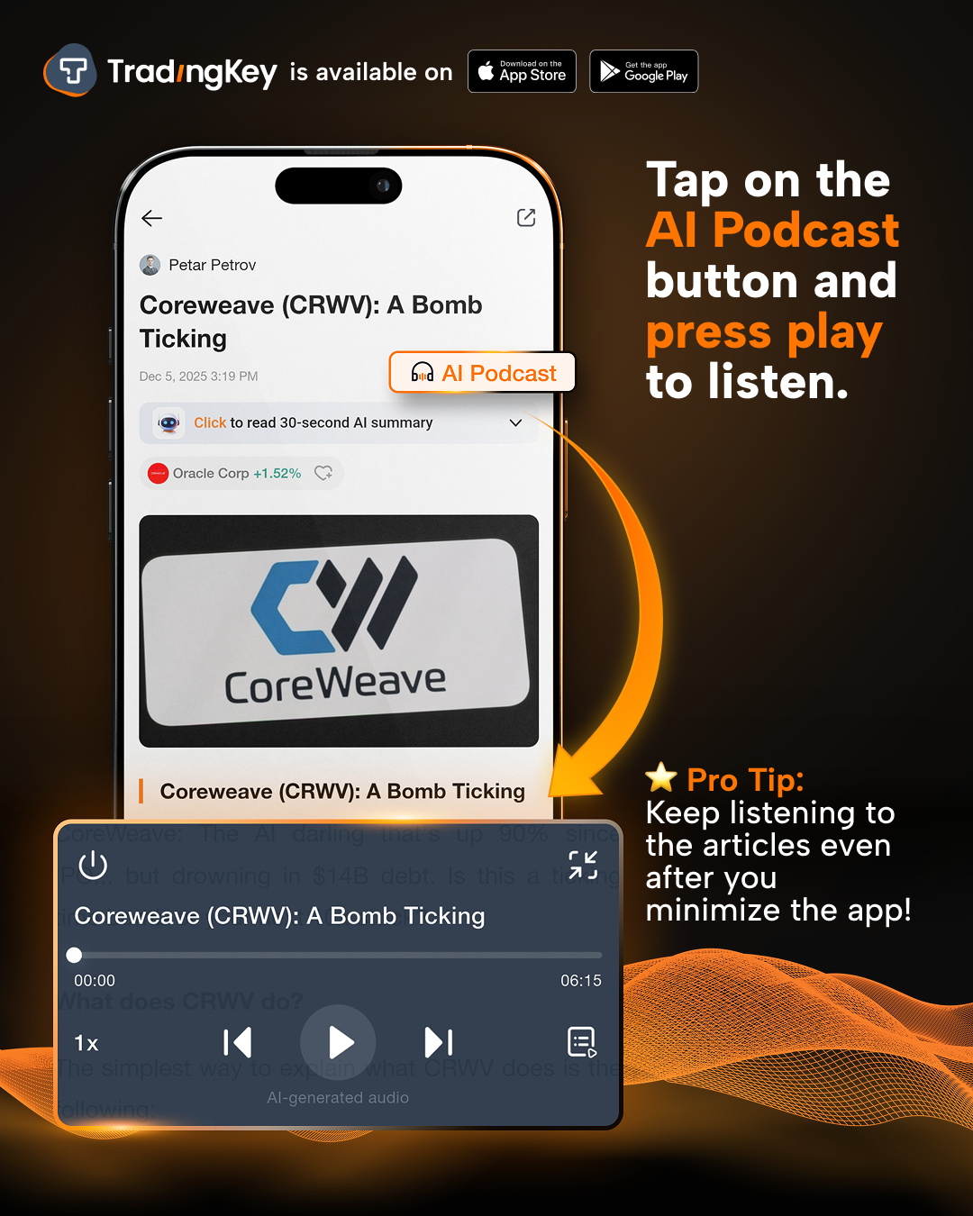 AI Summary & Podcast for Market Analysis gallery image