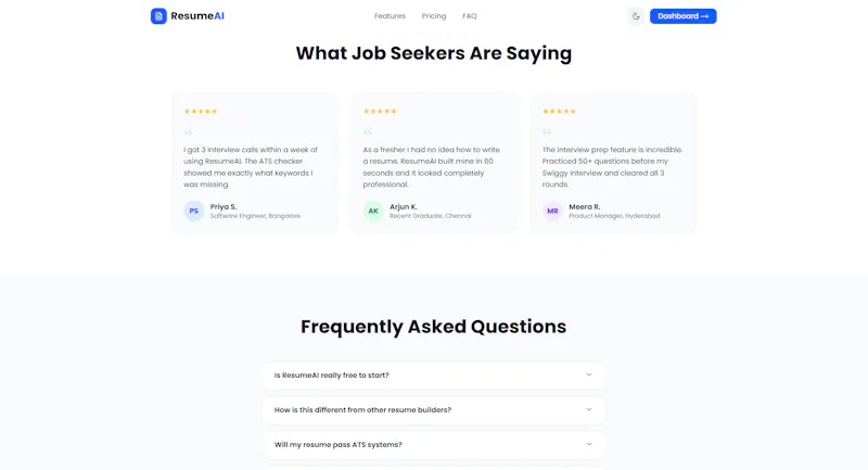 ResumeAI India screenshot 2