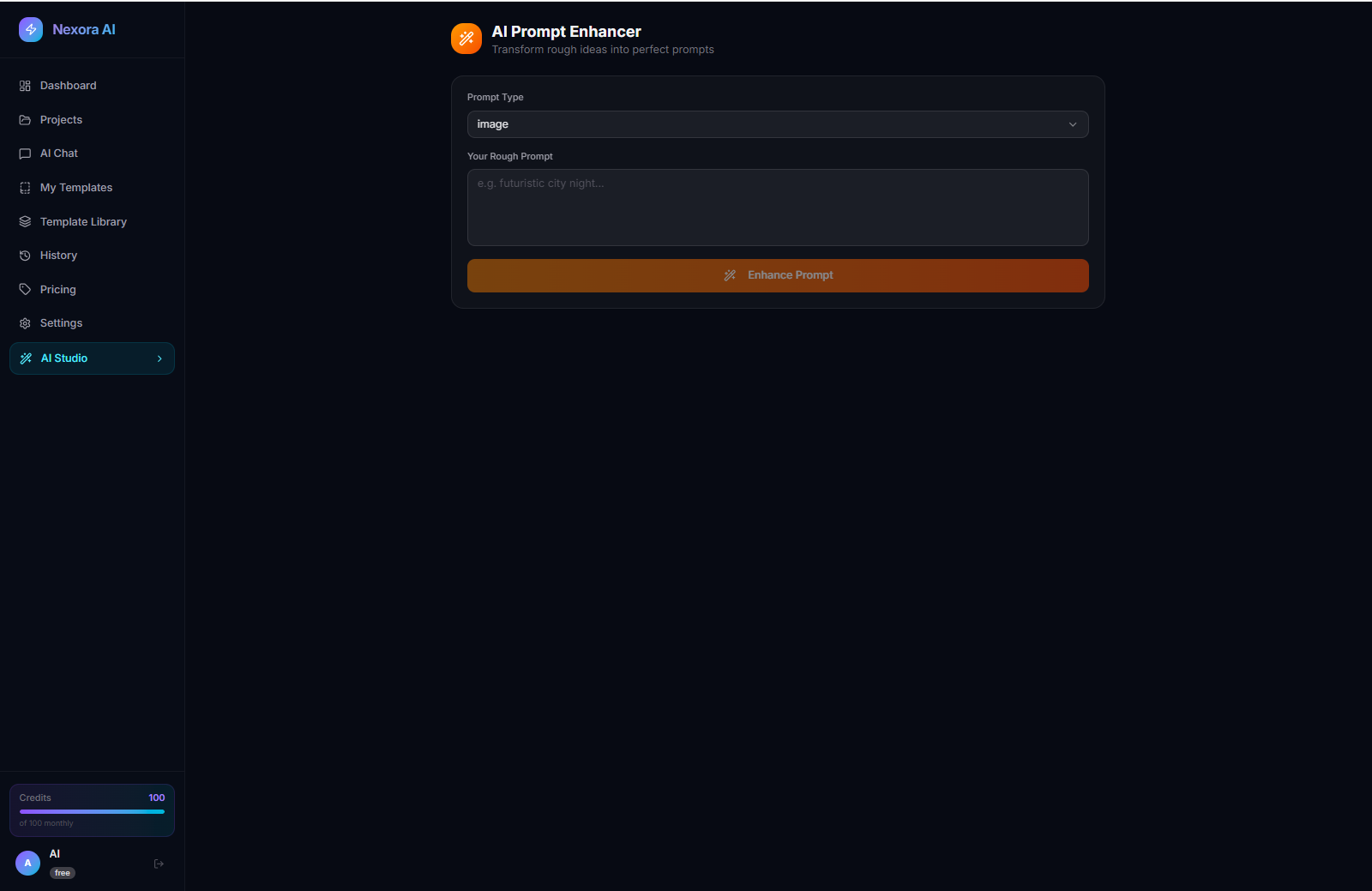 Nexora AI Studio gallery image