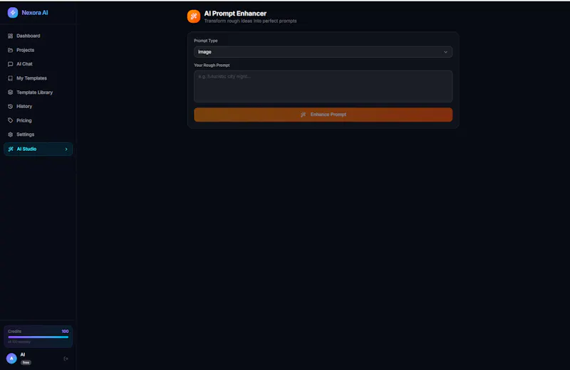 Nexora AI Studio screenshot 2