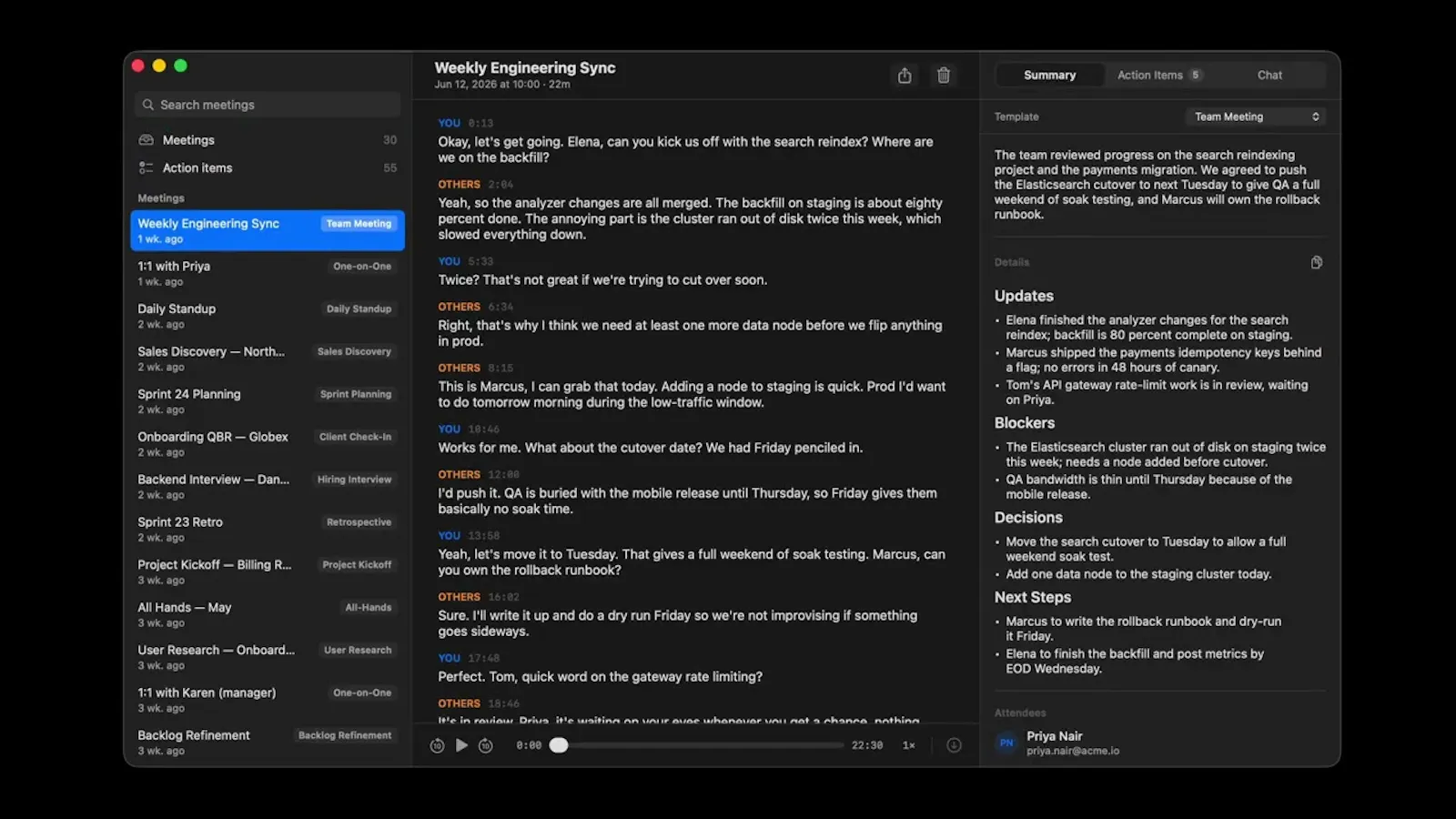 MeetingMemo screenshot 1 (video preview)
