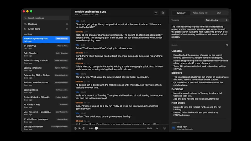 MeetingMemo screenshot 1 (video preview)
