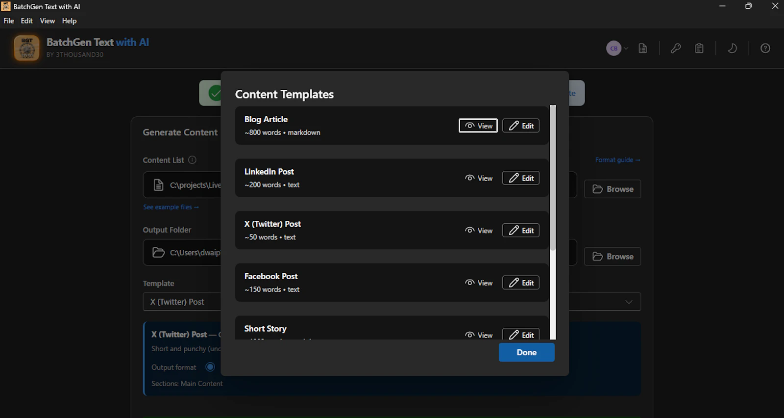 BatchGen Text with AI - v1.1.1 screenshot 5