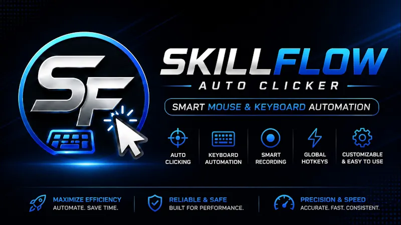 SkillFlowPro Auto Clicker/Macro Recorder screenshot 1 (video preview)