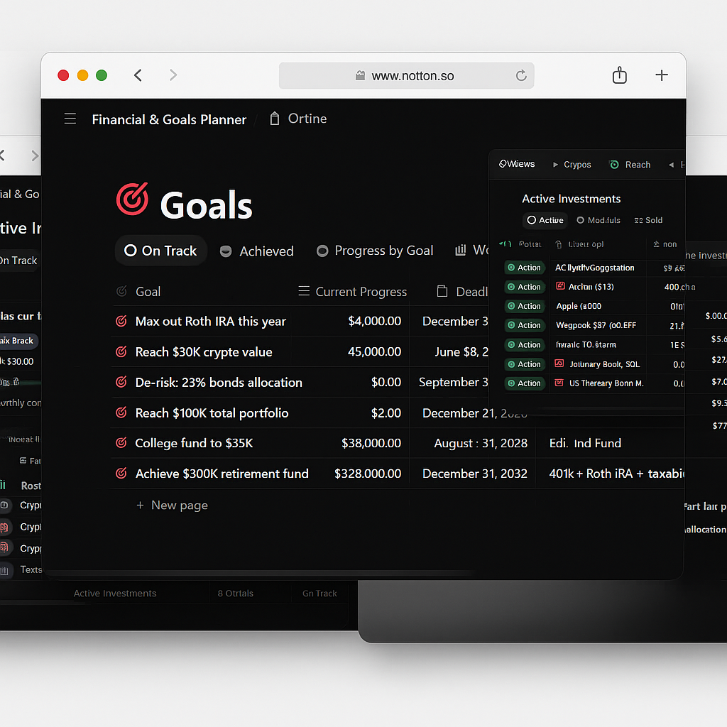 Financial Operating System (Notion)  - Main screenshot showing features and interface