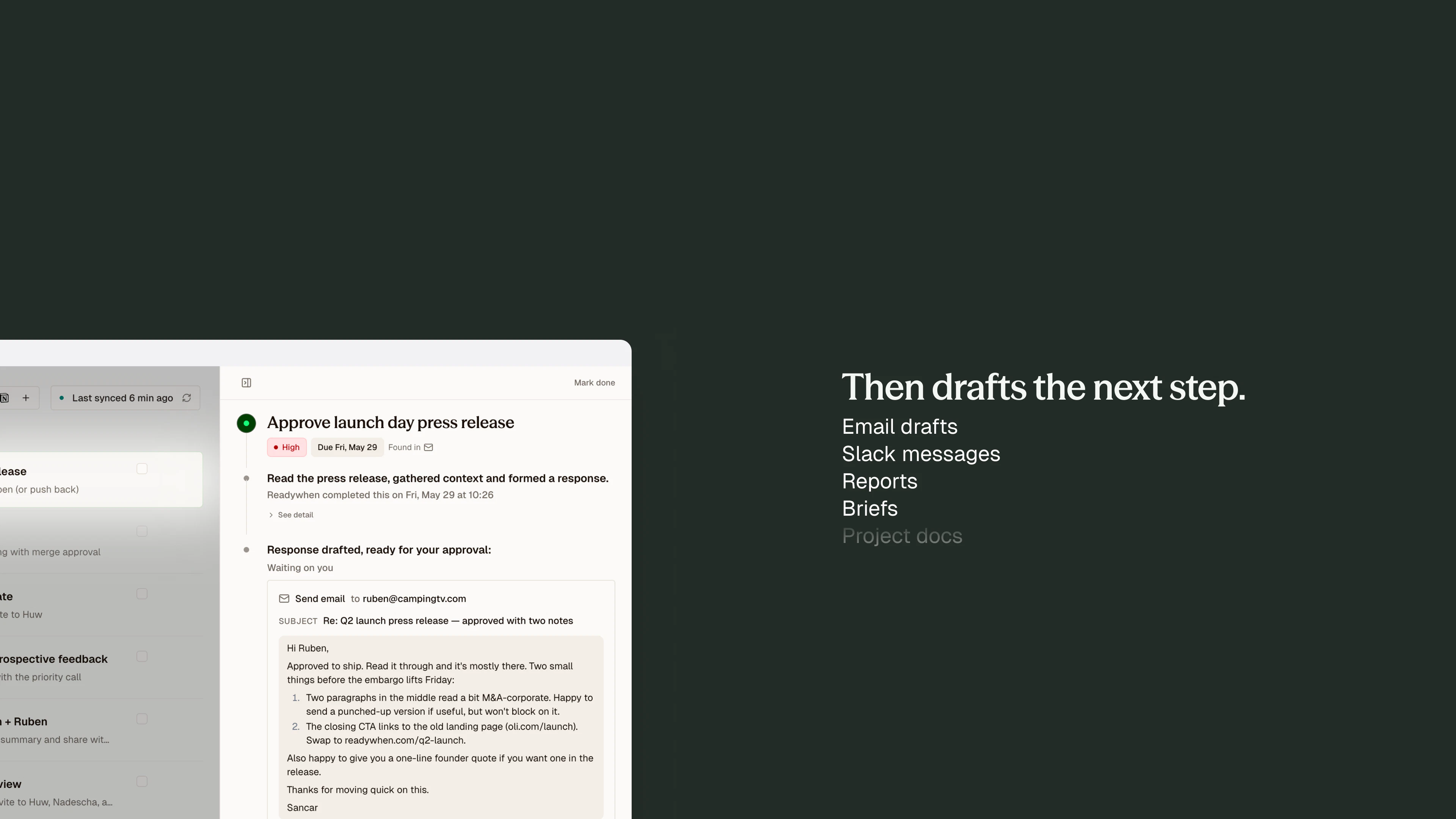 readywhen screenshot 3