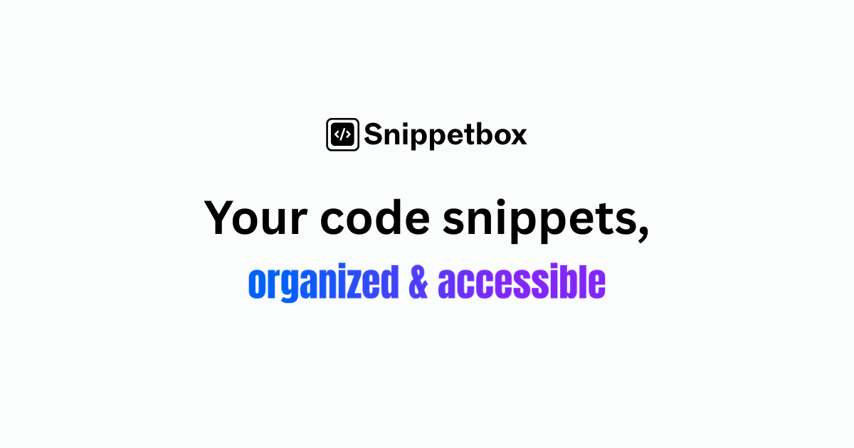 Media Snippetbox - Mengatur, berkongsi, dan menggunakan semula kod 1